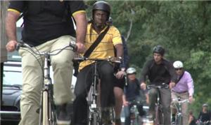 Ciclovia movimentada em Nova Iorque