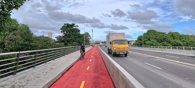 Ciclovia na Ponte Júlia Santiago, entre Areias e I