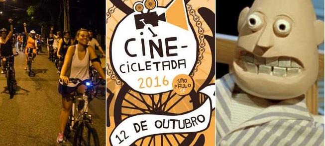 Cine-Cicletada será amanhã (12), feriado, em São P