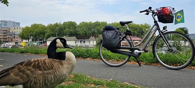 Com bike holandesa, Uirá faz cicloviagem pelos Paí