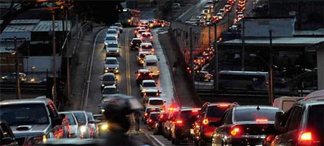 Congestionamento em Belo Horizonte no horário de p