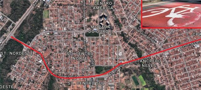 Cuiabá: traçado da nova - e primeira - ciclovia