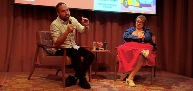 Daniel Santini e Clareana Cunha, no lançamento da