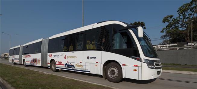 De olho na Transcarioca, Scania lança ônibus biart