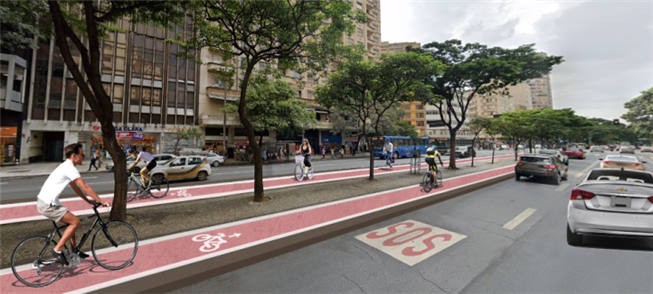 Desenho do projeto de revitalização da Av. Afonso