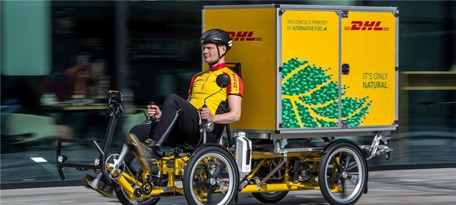 DHL da Holanda adota quadriciclo de carga, a pedal