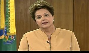Dilma fez pronunciamento em rede nacional na últim