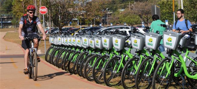 Em 2017, novos pontos de bikes eram abertos no DF