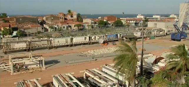 Em obras, linha leste do metrô de Fortaleza recebe