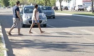Em Palmas existem mais de cem faixas de pedestre