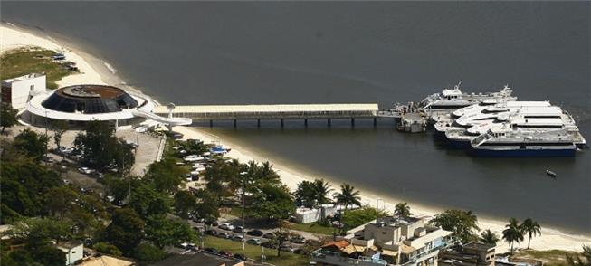 Estação Charitas de catamarãs, onde ficará o bicic