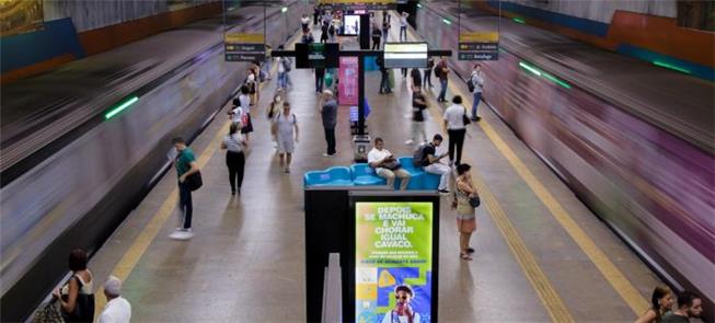 Estação Cinelândia do metrô, região central do Rio