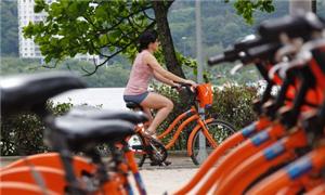 Estação de aluguel de bicicletas na Lagoa