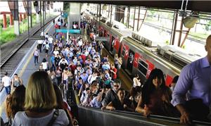 Estação de trem em São Paulo