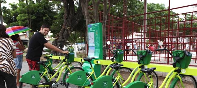 Estação do Bicicletar, com sistema de dados monito