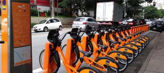 Estação do Bike Sampa, na zona sul de São Paulo