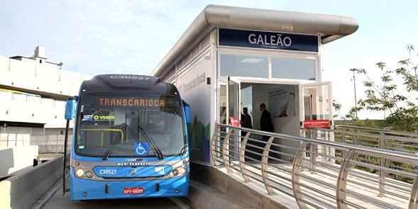 Estação do BRT Transcarioca no Aeroporto do Galeão