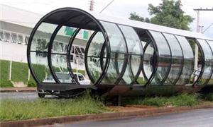 Estações tubo que vão abrigar as estações do BRT