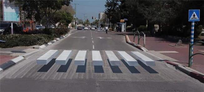 Faixa em 3D adotada na cidade de Ashkelon (Israel)