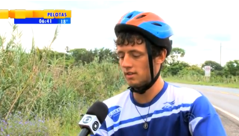 Gabriel Voltz concede entrevista em passagem por P