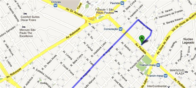 Google Maps informa rotas para carros