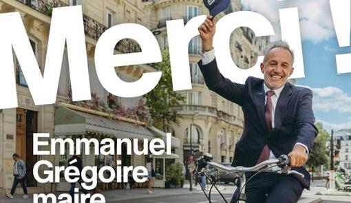 Gregoire pedala e agradece pela vitória nas eleiçõ