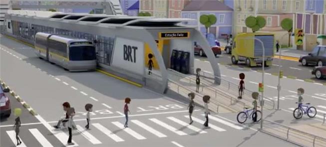 Imagem da apresentação do sistema BRT de São José