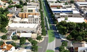 Imagem de como ficará a Av. Prainha, em Cuiabá, co