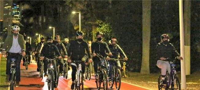 Inauguração da iluminação na ciclovia do rio Pinhe