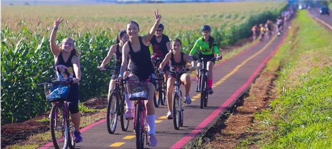 Inauguração de ciclovia rodoviária em Santa Terezi