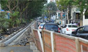 Início das obras da ciclovia da Av. Pacaembu, em S