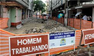 Ínicio das obras no centro de Recife
