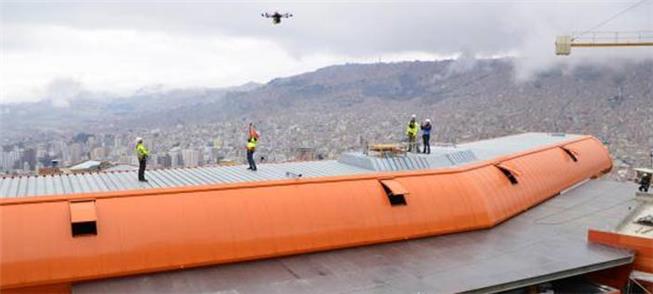 Instalação, com drone, de cabos da nova Linha Lara