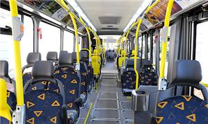 Interior de ônibus BRT