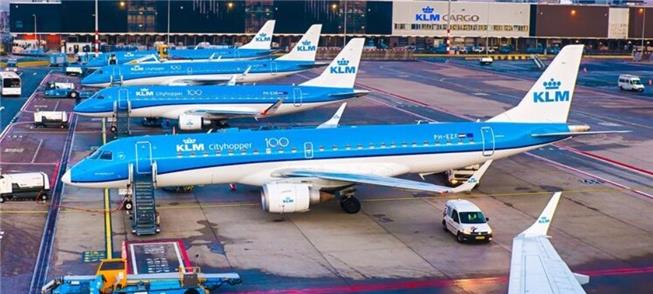 KLM: aviões reservados para usar em viagens intern