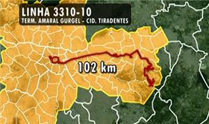 Linha liga o Terminal Amaral Gurgel à Cidade Tirad