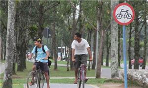 Maioria dos ciclistas não se arrisca no trânsito