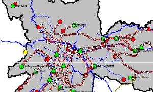 Mapa de corredores de ônibus divulgado pela Prefei