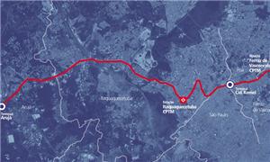 Mapa do corredor BRT Metropolitano Perimetral Alto