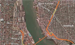 Mapa do Guarujá