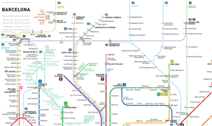 Mapa do metrô de Barcelona