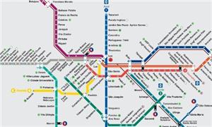 Mapa do metrô de São Paulo com as estações atuais