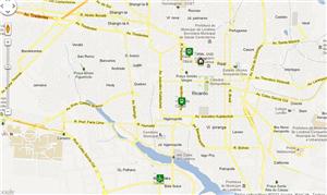 Mapa do trajeto dos ônibus Londrina