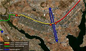 Mapa do VLT de Brasília