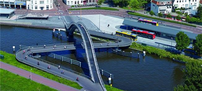 Melkwegbridge, na Holanda: um dos projetos em exib