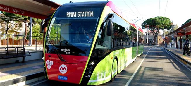 Metromare, o BRT elétrico de Rimini, na Itália