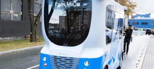 Micro-ônibus MiCa, em teste na Estônia