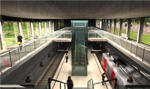 Modelo de estação da linha dois do metrô de Porto