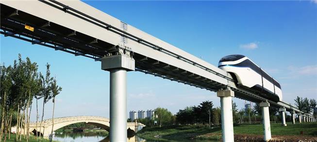 Monotrilho SkyRail em operação na cidade de Shenzh