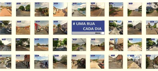 Mosaico com imagens das fotos de 200 ruas publicad